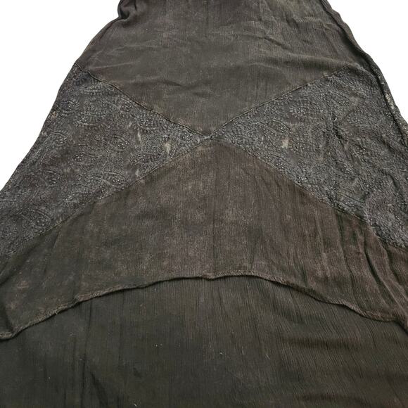 POL Whimsigoth Black Distressed Slip Dress with Lace Cut-Outs Size Small - Picture 5 of 10